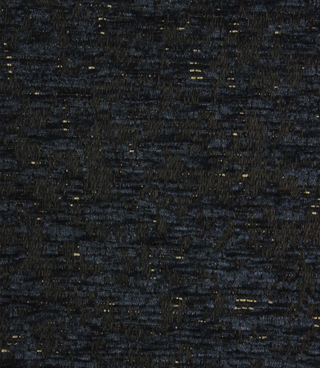 Close-up of Galaxy navy woven fabric showcasing the intricate textured weave and subtle metallic detailing.