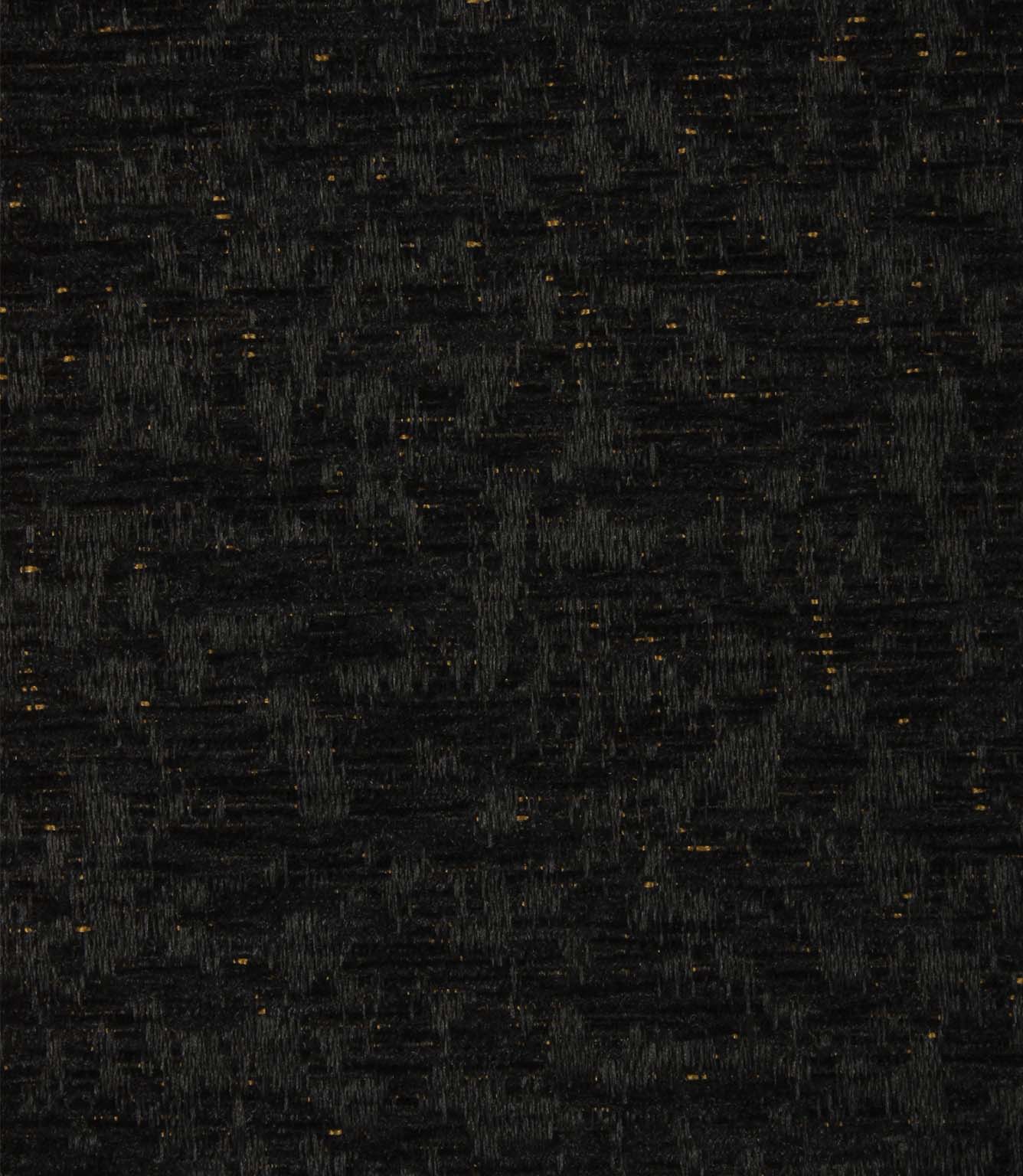 Close-up of Galaxy noir fabric showcasing the intricate woven texture and delicate metallic highlights.