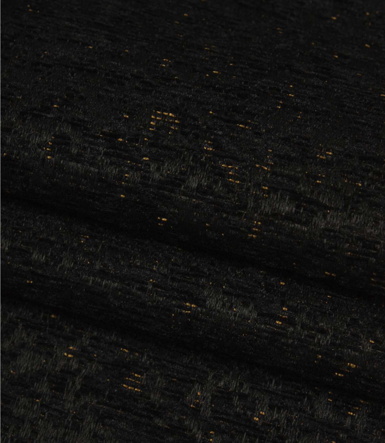 Folded Galaxy fabric in deep noir tones displaying the contemporary weave and subtle metallic detailing.