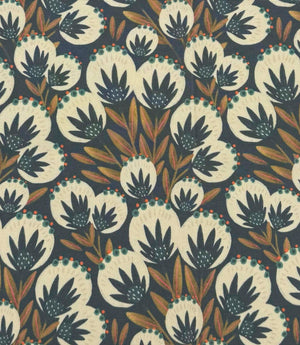 Ember Crest Outdoor Fabric / Navy