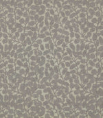 Gardiner Gull fabric featuring a delicate grey embroidered botanical leaf and branching vine pattern on a soft natural cream background.