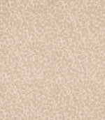 Gardiner Oyster fabric with a subtle beige embroidered foliage design, featuring textured leaves and delicate trailing stems on a light ivory background.
