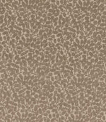 Gardiner Rockpool fabric featuring a repeating taupe-brown botanical design with raised textured leaves and delicate branching stems on a natural background.