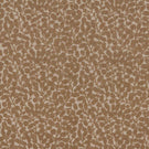Gardiner Sandytan fabric featuring warm sandy brown textured leaf motifs and delicate embroidered branches on a natural cream background.