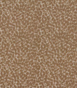 Gardiner Sandytan fabric featuring warm sandy brown textured leaf motifs and delicate embroidered branches on a natural cream background.