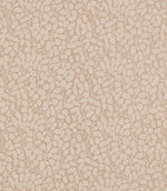 Gardiner Shell fabric with a raised ivory botanical leaf and vine design on a soft blush-beige background, creating a delicate textured finish.