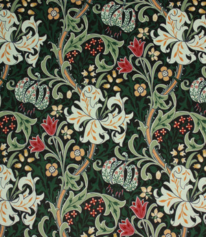 Golden Lily Velvet Fabric / Ember