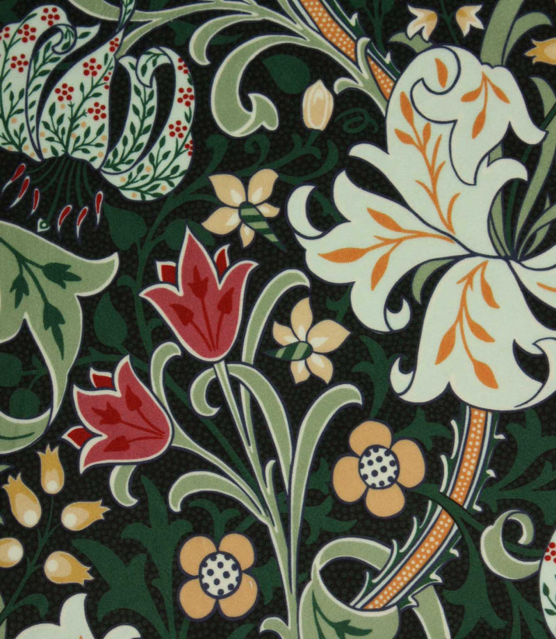 Golden Lily Velvet Fabric / Ember