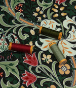 Golden Lily Velvet Fabric / Ember