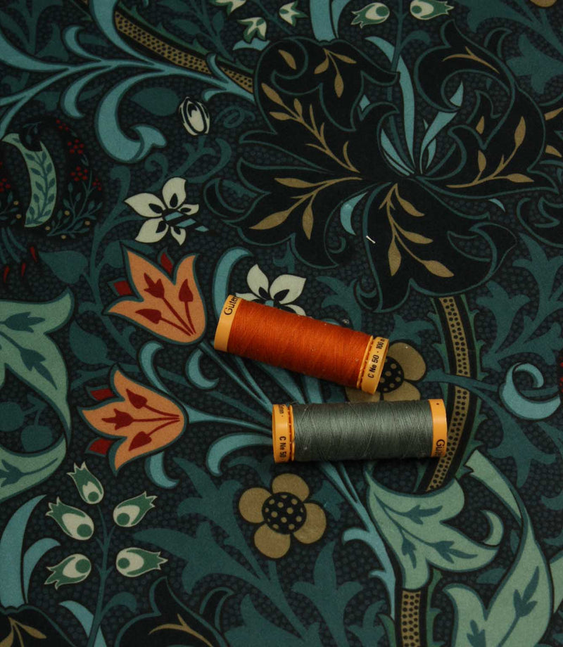 Golden Lily Velvet Fabric / Nocturn