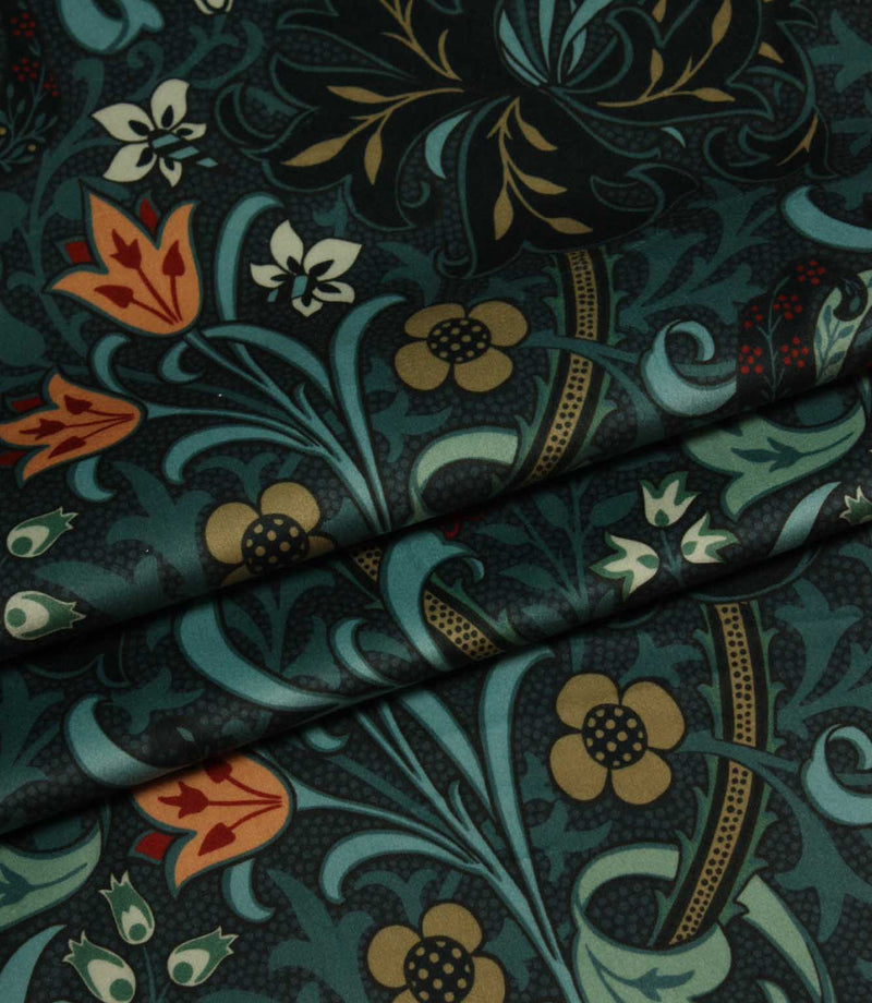 Golden Lily Velvet Fabric / Nocturn