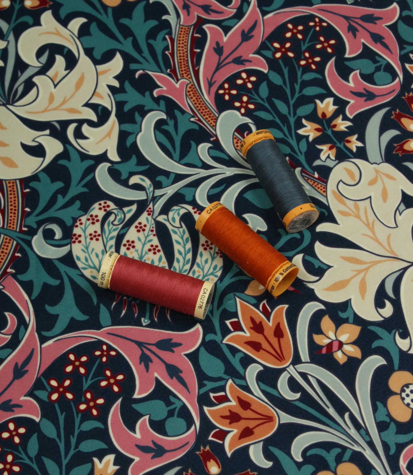 Golden Lily Velvet Fabric / Tempest
