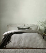 Hebden Stripe Black 100% Cotton Duvet Cover Set