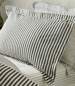 Hebden Stripe Black 100% Cotton Duvet Cover Set