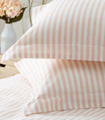Hebden Stripe Blush 100% Cotton Duvet Cover Set