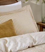 Hebden Stripe Honey Yellow 100% Cotton Duvet Cover Set