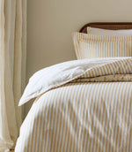 Hebden Stripe Honey Yellow 100% Cotton Duvet Cover Set