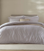 Hebden Stripe Mauve 100% Cotton Duvet Cover Set