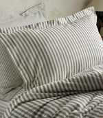 Hebden Stripe Mole 100% Cotton Duvet Cover Set