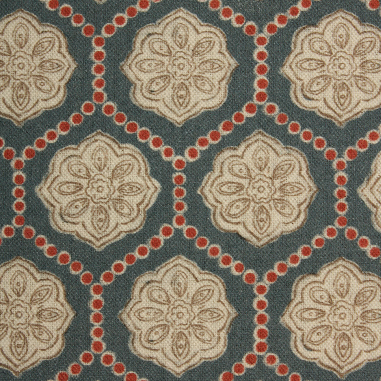 Heirloom Trellis Fabric / Indigo