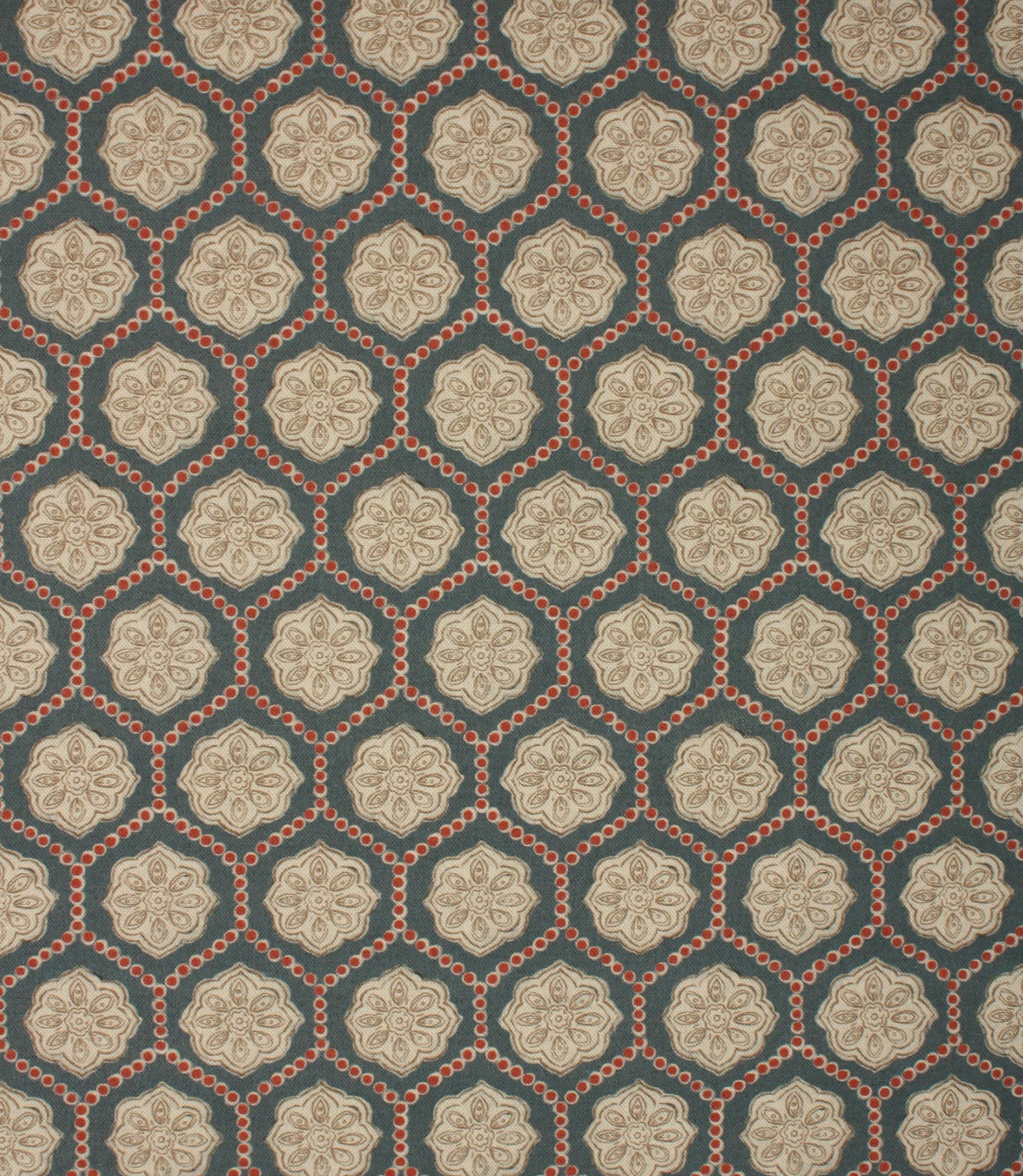 Heirloom Trellis Fabric / Indigo