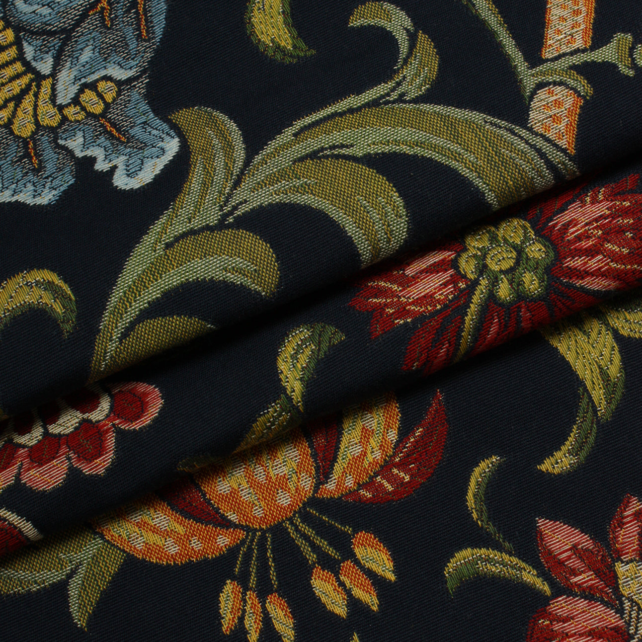 Hensleigh Fabric / Berry / Indigo