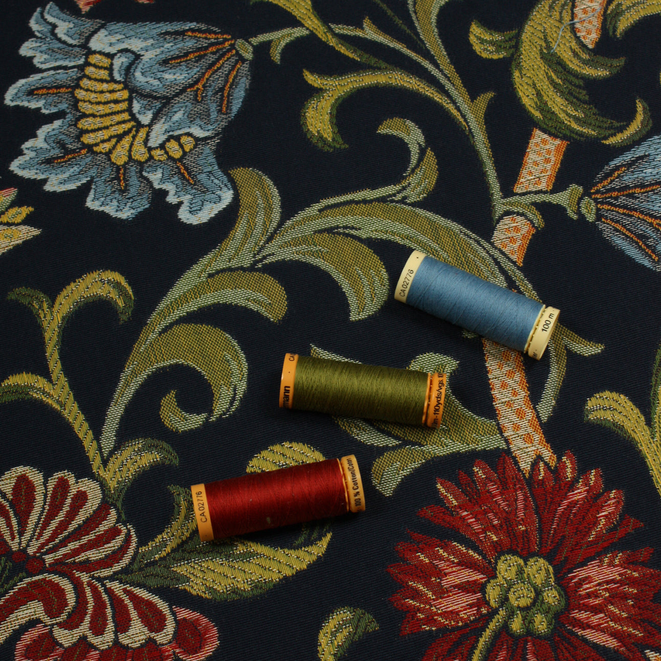 Hensleigh Fabric / Berry / Indigo
