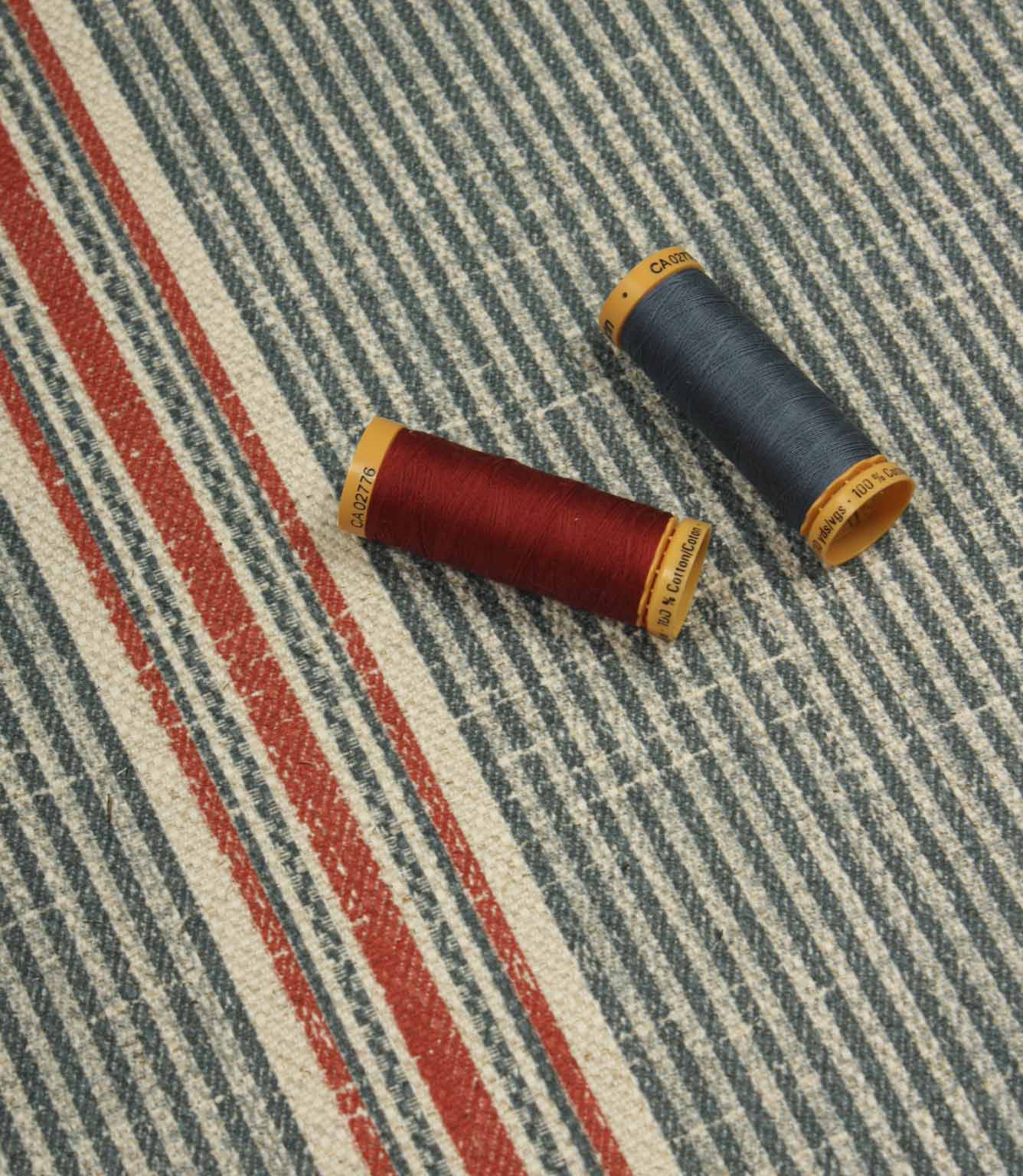 Heritage Stripe Fabric / Azure | Just Fabrics
