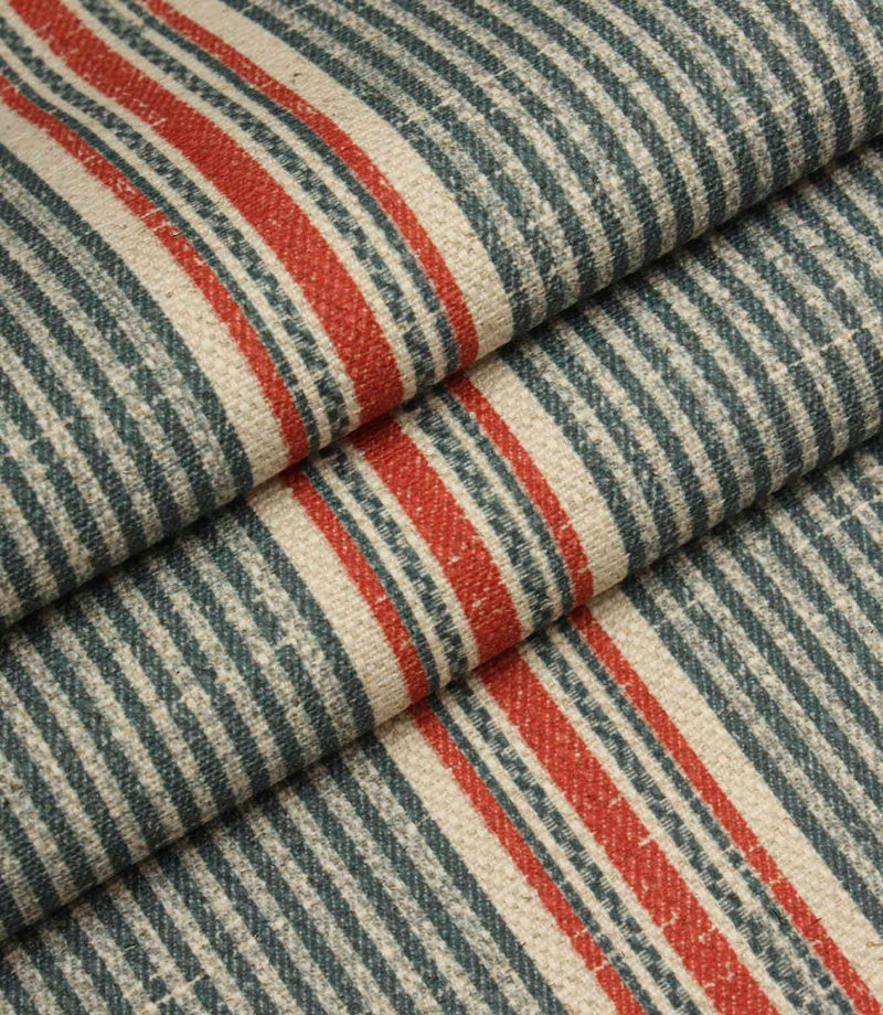 Heritage Stripe Fabric / Azure | Just Fabrics