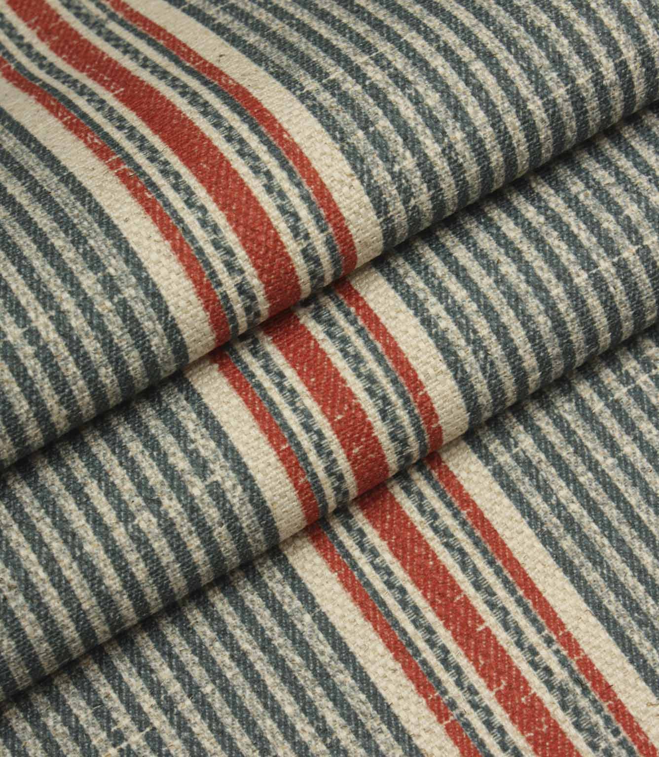 Heritage Stripe Fabric / Azure | Just Fabrics