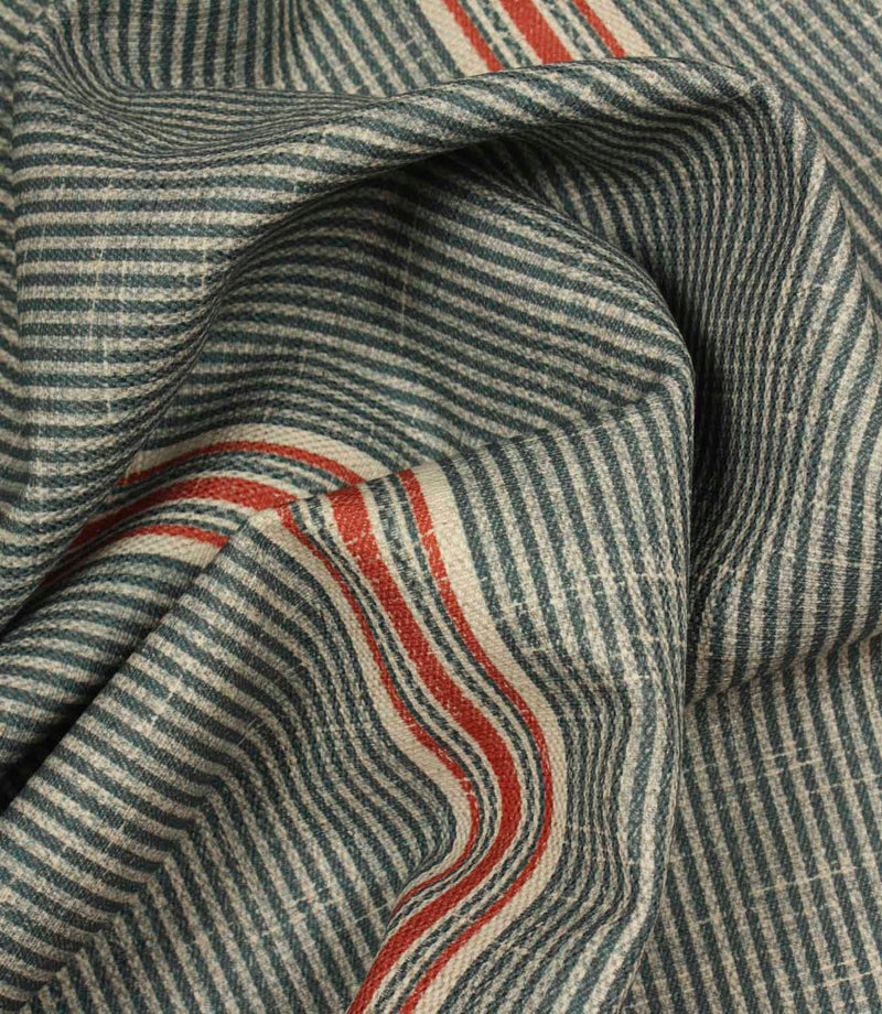 Heritage Stripe Fabric / Azure | Just Fabrics