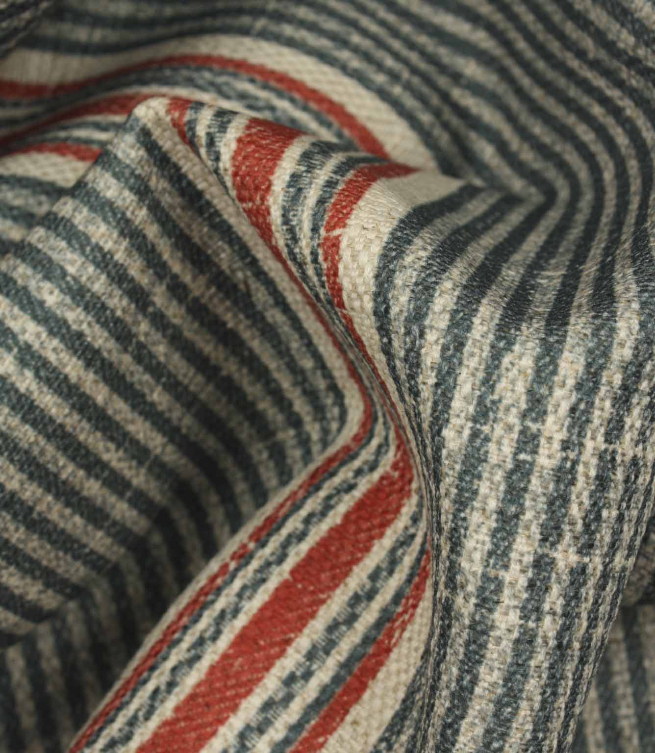 Heritage Stripe Fabric / Azure | Just Fabrics
