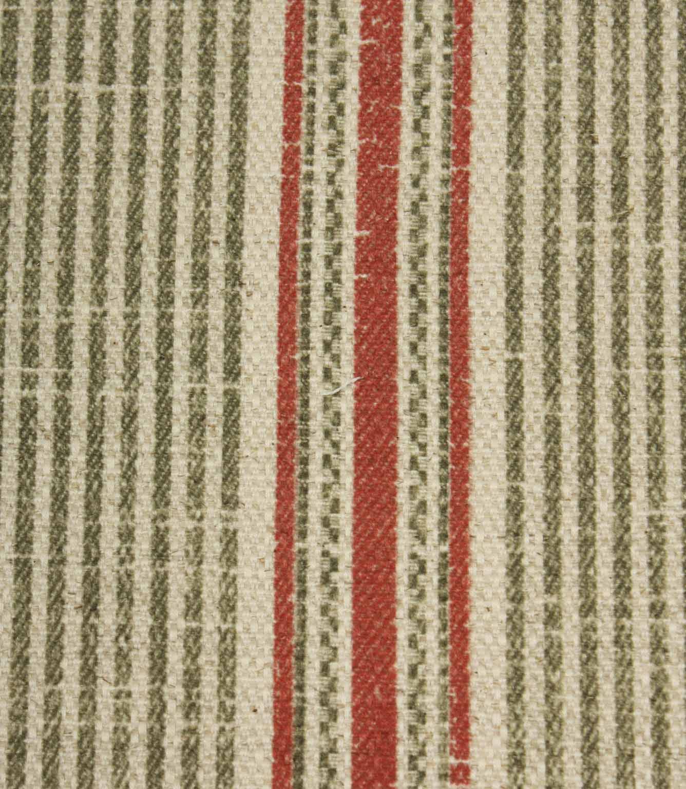 Heritage Stripe Fabric / Sage | Just Fabrics