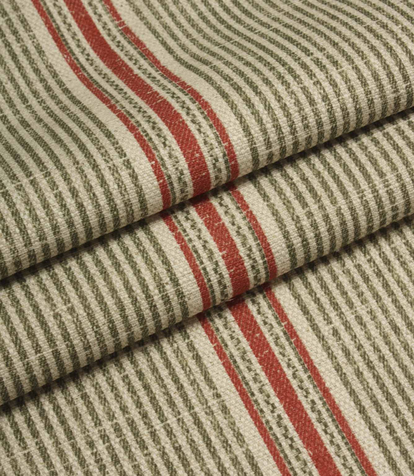 Heritage Stripe Fabric / Sage | Just Fabrics
