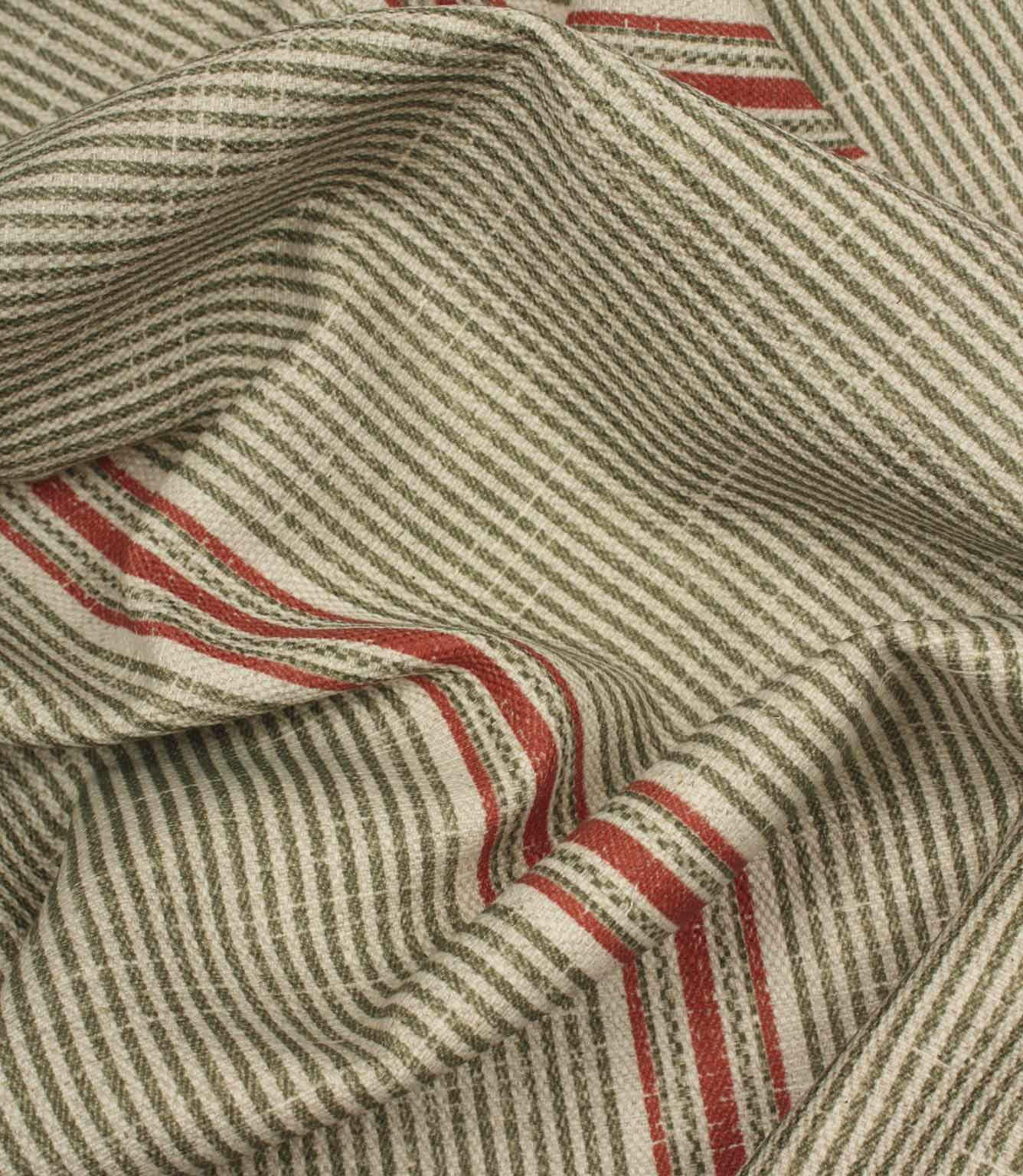 Heritage Stripe Fabric / Sage | Just Fabrics