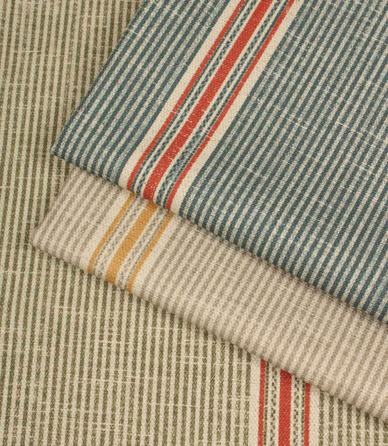 Heritage Stripe Fabric / Azure | Just Fabrics