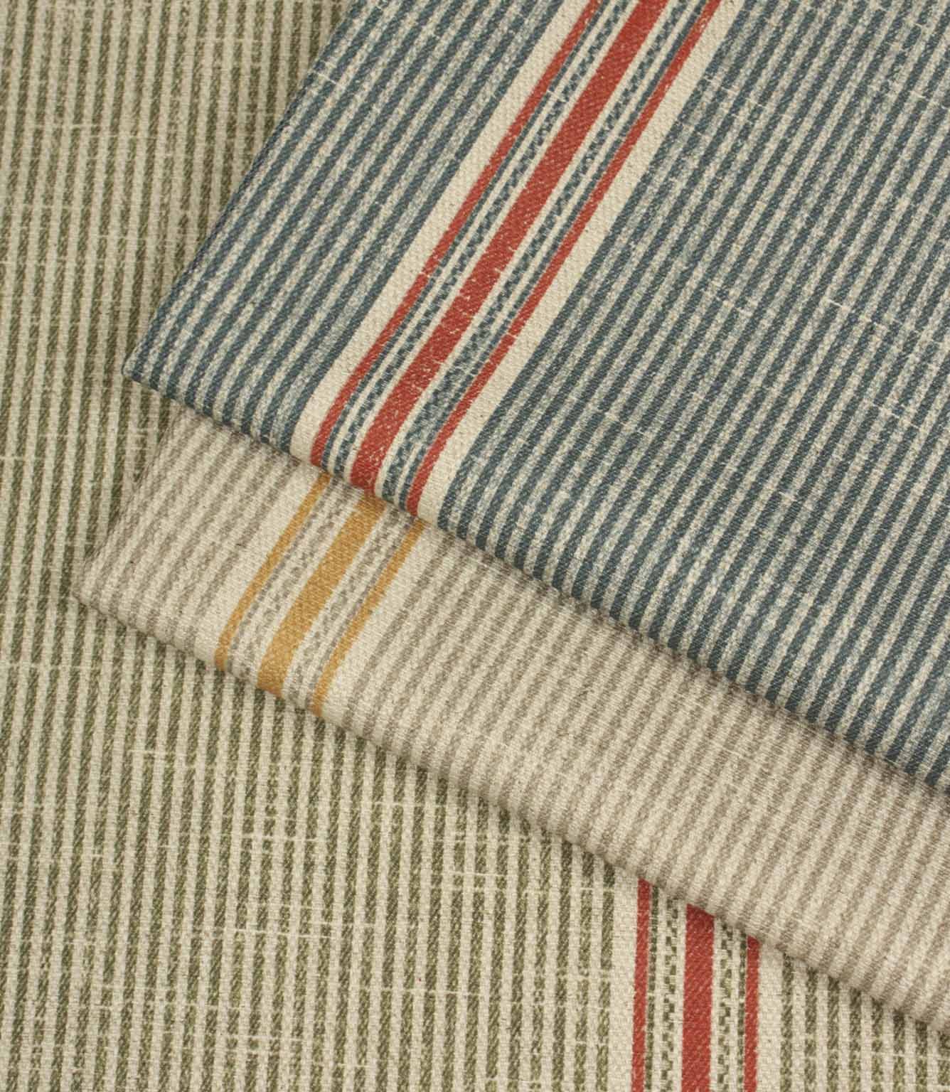 Heritage Stripe Fabric / Azure | Just Fabrics