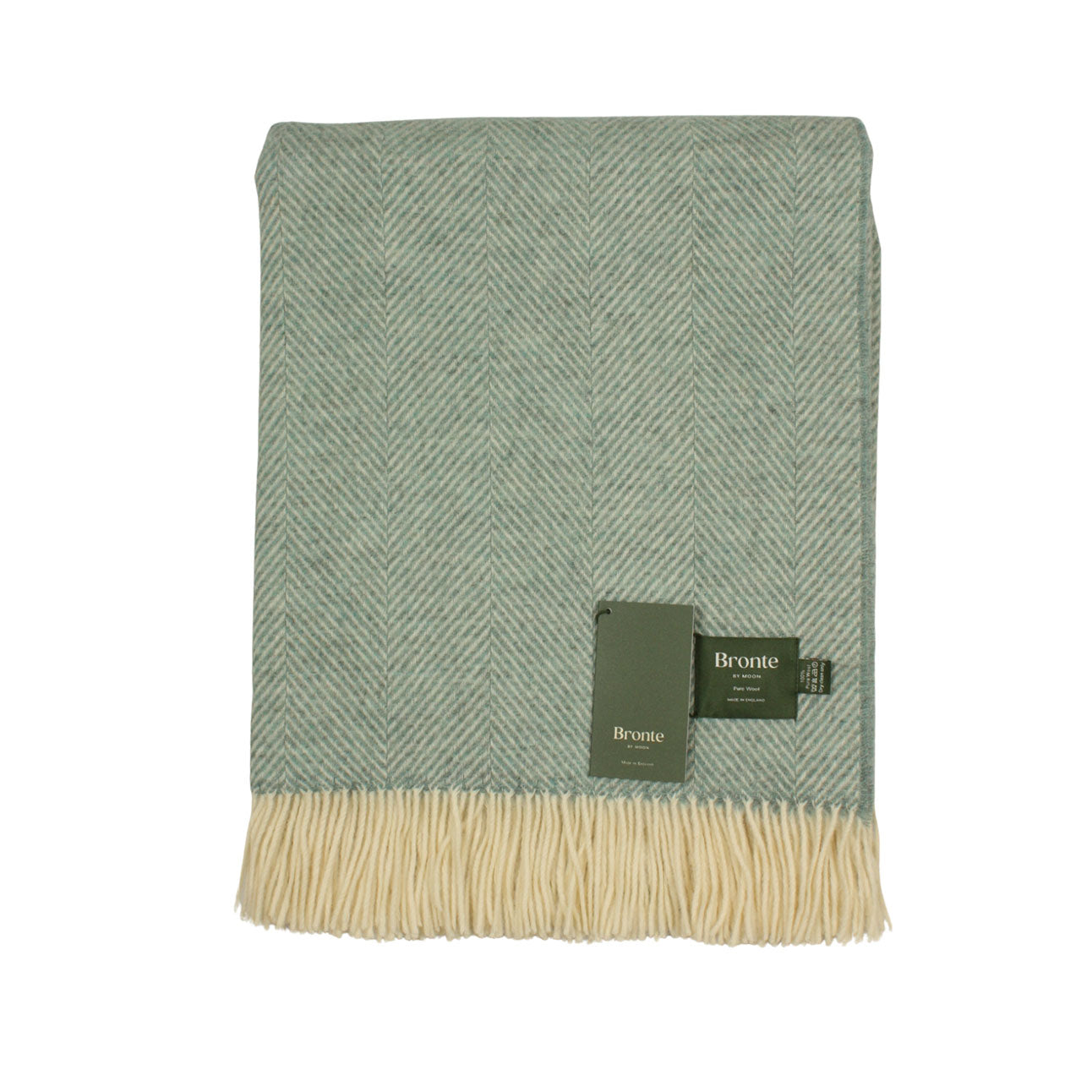 Herringbone Blue / Sage Throw