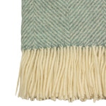 Herringbone Blue / Sage Throw