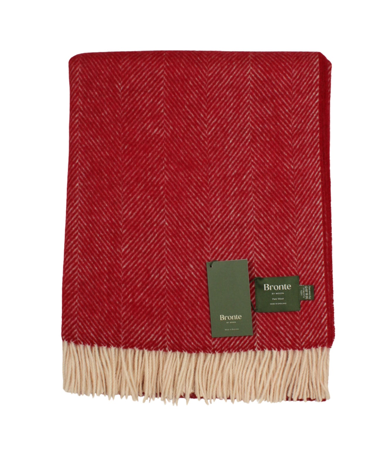Herringbone Raspberry Red Throw