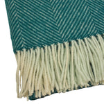 Herringbone Teal Throw