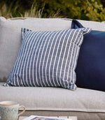 Hessle Stripe Navy Outdoor Cushion