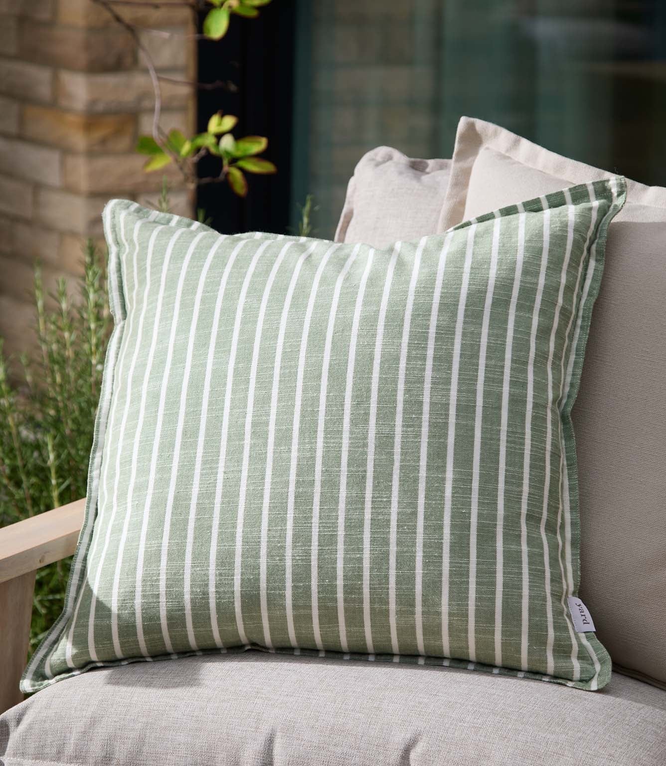 Hessle Stripe Eucalyptus Outdoor Cushion