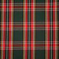 Highland Tartan Fabric / Green / Red