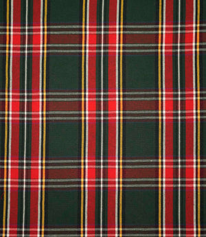 Highland Tartan Fabric / Green / Red