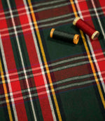 Highland Tartan Fabric / Green / Red