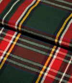 Highland Tartan Fabric / Green / Red