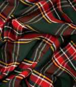 Highland Tartan Fabric / Green / Red