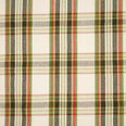 Highland Tartan Fabric / Ivory / Green