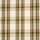 Highland Tartan Fabric / Ivory / Green